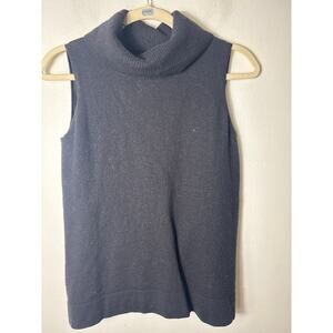 BCBG Black Sleeveless Backless Knit Mock Sweater Sz M